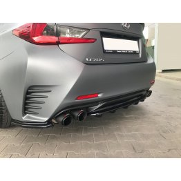 Накладка сплиттер центральная на задний бампер Вар2 на Lexus RC